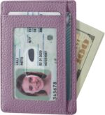 Travelambo Slim Wallet Front Pocket Minimalist Leather RFID Blocking Medium Size - Image 3