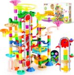 JOYIN 236Pcs Glowing Marble Run with Motorized Elevator- Construction Building Blocks Toys with 30 Glow in The Dark Plastic Marbles, STEM Toy for Boys and Girls Gift for Christmas - Image 9
