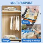 16 Pack Vacuum Storage Bags with Hand Pump, 4 Jumbo + 4 Large + 4 Medium + 4 Small Plastic Packaging Bags, 80% Space Saver Vacuum Seal Bags for Clothing, Travel Lugggage, Blankets, Comforters - Image 5