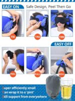 Travel Pillows for Airplanes, 360° Support Headrest Pillow with Eye Mask for Sleeping Long Flights, Travel Pillow for Car Road Trip, Car Headrest, Travel Accessories Stop Bobblehead, Black - Image 6