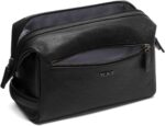 TUMI - Travel Accessories Dopp Kit - Men's Travel Essentials Framed Toiletry Bag - Black Emobossed Leather - Image 4