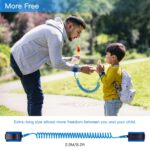 Anti Lost Wrist Link for Toddlers, Safety Toddler Leash, Child Leash, Wrist Leash for Babies and Kids, Children's Safety Wristband for Outdoor, Family Travel(8.2ft/2.5m,Blue) - Image 4