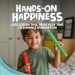 BUNMO Stocking Stuffers for Kids - Pop Tubes - Sensory Toys - Toddler Toys - Imaginative Play & Stimulating Creative Learning - Stocking Stuffers for Toddlers - 4 Pack Large - Image 6