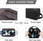 BAGSMART Toiletry Bag for Men, Canvas Travel Toiletry Organizer Dopp Kit Water-resistant Shaving Bag for Toiletries Accessories,Grey-Medium - Image 5