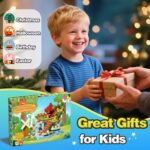 Magnetic Blocks, Forest Animals Magnet World Set, Magnetic Building Cubes for Boys Girls Age 4-8, 5-7, 8-12, STEM Montessori Sensory Toys for 3+ Toddlers, Travel Outdoor Toy Gifts for Kids - Image 7