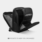NOMATIC 20L Travel Pack - Water Resistant Laptop Bag - TSA-Ready Expandable Backpack (Black) - Image 4