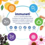 Immuneti Advanced Immune Support – Doctor Formulated 6-in-1 Daily Immunity Supplement – Made in USA – With Vitamin C, D3, Zinc, Elderberry, Garlic & Echinacea - Vital Nutrients & Antioxidants (3) - Image 3