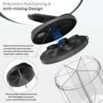 Pill Bottle Organizer with 7 Large Compartments, Pill Dispenser for Travel, Supplement Organizer with Anti-Mixing Design, BPA-Free Pill Container with 20 Pcs Labels, Black - Image 4