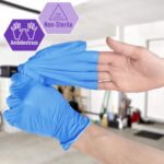 MED PRIDE Disposable Powder Free Non Latex Single Use Medical Exam Gloves, Nitrile Vinyl Blend for Cleaning and Food Handling - Image 3