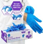MED PRIDE Disposable Powder Free Non Latex Single Use Medical Exam Gloves, Nitrile Vinyl Blend for Cleaning and Food Handling - Image 4