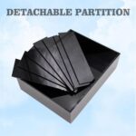 Money Organizer for Cash, 8 Compartment Black Acrylic Money Holder, Cash Tray, Cash Box, Cash Organizer for Bills - Image 5