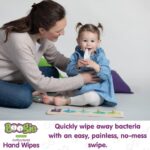 Boogie Antibacterial Hand Wipes by Boogie, Alcohol Free, Hypoallergenic and Moisturizing Aloe, for Kids and Adults -100 Total Wipes (5 Packs of 20) - Image 5