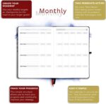 The Phoenix Journal - Best Daily Goal Planner, Organizer, & Calendar for Goal Setting, Gratitude, Happiness, & Productivity - Vision Board & Habit Tracking - 12 Weeks, Undated, Hardcover - Black - Image 4
