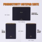 Productivity Notepad Suite - Bestselling Set Of 3 Notebooks, Including Weekly Planner, Goal Setting & 1:1 Meeting Notes- Keep Your Daily Projects, Clients, Meal & Responsibilities Organized - Image 3
