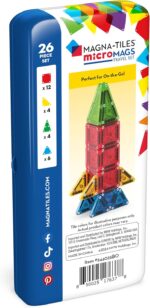 Magna-Tiles microMAGS 26-Piece Travel Magnetic Construction Set – Bold Colors, The Original Magnetic Building Brand - Image 4