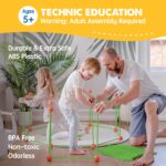 Tiny Land Fort Building Kit Creative Fort Indoor Outdoor for 5-12 Years Old Boys and Girls STEM Building Toys with Storage Bag DIY Castles Tunnels with 86 Rods and 44 Balls - Image 6