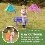 Tiny Land Fort Building Kit Creative Fort Indoor Outdoor for 5-12 Years Old Boys and Girls STEM Building Toys with Storage Bag DIY Castles Tunnels with 86 Rods and 44 Balls - Image 7