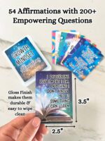 Growth Mindset Positive Affirmation Cards, 54 Affirmations, 150+ Inspiring Questions, Glossy Coated Cards with Storage Box, Meaningful Gift, Loved by Teachers, Therapists and Parents - Image 4