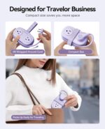 ORICO 4FT Purple Travel Power Strip with 4 AC Outlets, 2 USB-A Ports, and 1 USB-C Port, 45° Flat Plug Extension Cord with Non Surge Protector for Travel/Home/Dorm/Office-AP3 - Image 3