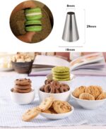 Macaron Piping Tips with Bags - #12 Round Piping Tips for Macarons,-Disposable Pastry Bags 12 Inch for Frosting &Cake Decorating - Image 3