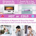 Lavender Eye Pillow for Relaxation, Yoga, Sleeping, Weighted Eye Mask Heated for Headache, Sinus, Dry Eyes Relief, Moist Heat Eye Compress, Meditation Accessories with Aromatherapy, Pack of 2 - Image 5