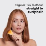 Tangle Teezer Ultimate Detangler Hairbrush, Eliminates Knots & Reduces Breakage, Mini Hair Brush for Travel, Small Hands & All Hair Types, Ice Blue & Sweet Orange - Image 6