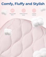 BAGSMART Makeup Bag, Travel Cosmetic Bag, Puffy Padded Make Up Bag for Women, Makeup Organizer Case, Wide-open Pouch Purse, Travel Essentials, Toiletries Accessories Brushes, Beige - Image 4