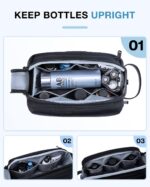 BAGSMART Toiletry Bag for Men, Large Travel Toiletry Organizer, Dopp Kit Water-resistant Shaving Bag for Toiletries Accessories - Black - Image 5