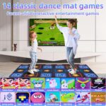 Dance Mat for Adults and Kids - Plug and Play TV Electronic Dance Mat Game, Wireless Dance Pad, Fun Dance Fitness Games for Kids, Christmas and Boys and Girls Birthday Gift Ideas, Blue - Image 4