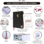 ADHD Planner for Adults - 5 Minute Gratitude & Manifestation Journal | 90-Day Undated Daily Planner for Positivity, Affirmations & Self Care | Guided Mindfulness, Reflection | Vision Board + Stickers - Image 3