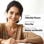 ADHD Planner for Adults - 5 Minute Gratitude & Manifestation Journal | 90-Day Undated Daily Planner for Positivity, Affirmations & Self Care | Guided Mindfulness, Reflection | Vision Board + Stickers - Image 4