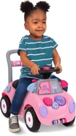Radio Flyer Busy Buggy Ride On Toy Car with 17 Interactive Activities, Sit-to-Stand for Ages 1-3, Features Built-in Storage, Walk or Ride Options for Toddler Development and Play - Image 12