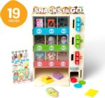 Melissa & Doug Sort-Stock-Select Wooden Vending Machine Toy with Play Food, Mini Vending Machine Toys & Play Money, Preschool Toys for Kids Ages 3+ - Image 7