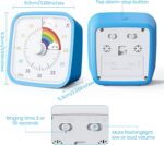 Yunbaoit Visual Timer with Protective Case, Rainbow Disk 60 Minute Countdown Timer for Kids and Adults, Silent Time Management Tool(Blue Rainbow) - Image 5