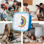 Yunbaoit Visual Timer with Protective Case, Rainbow Disk 60 Minute Countdown Timer for Kids and Adults, Silent Time Management Tool(Blue Rainbow) - Image 8
