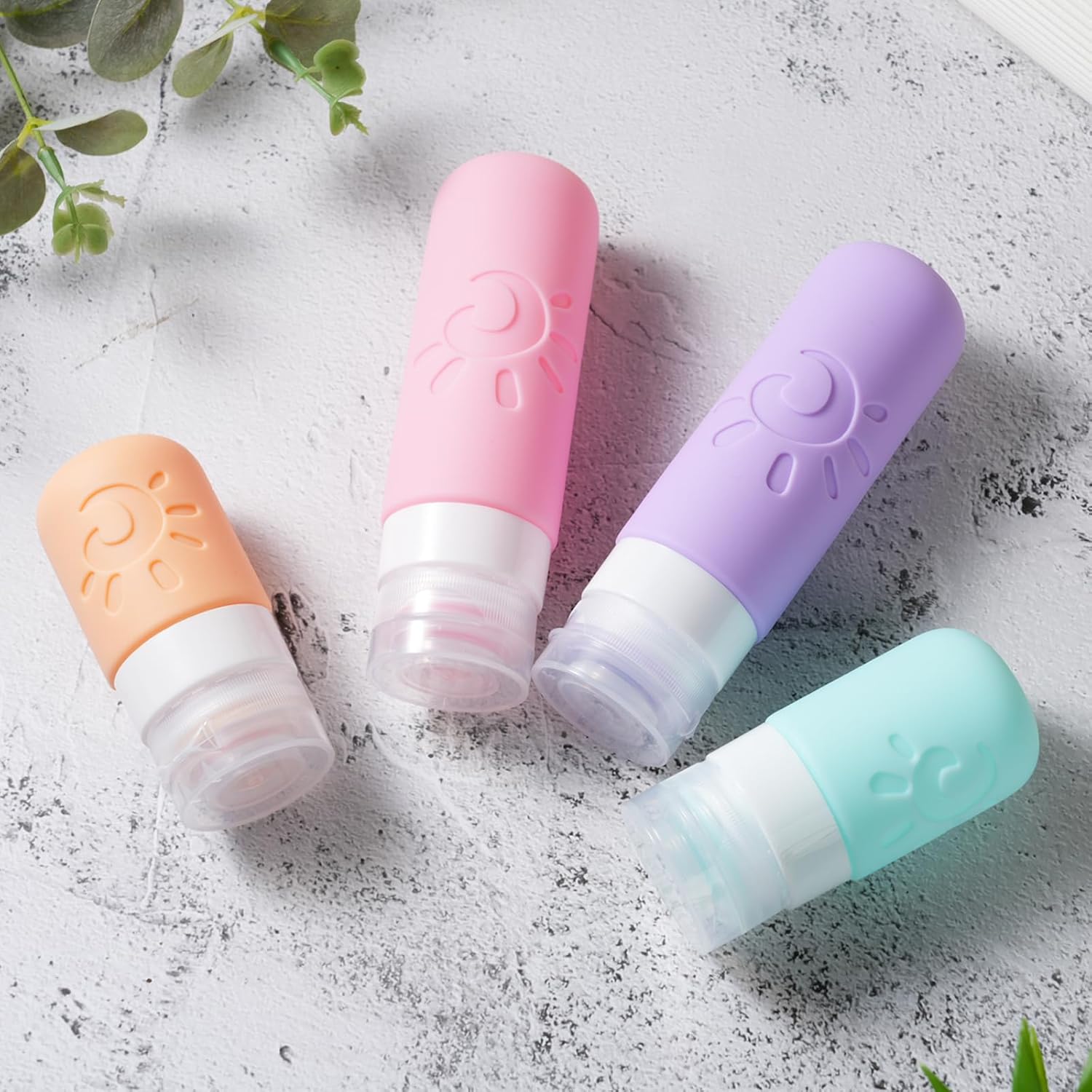 18 Pack travel Bottles for Toiletries, TSA Approved Silicone Travel Containers Leak Proof Refillable Travel Accessories for Shampoo Conditioner Lotion Body Wash(Multicolored C) - Image 5