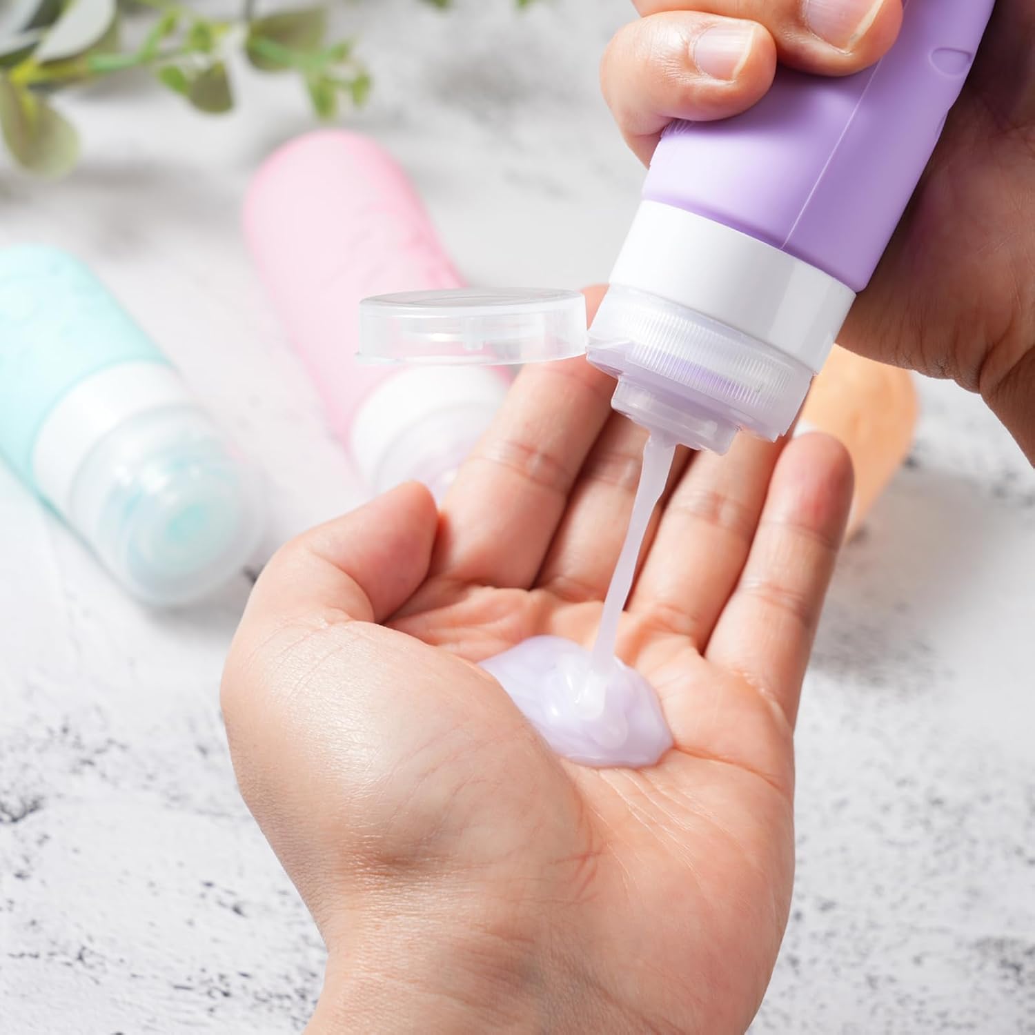 18 Pack travel Bottles for Toiletries, TSA Approved Silicone Travel Containers Leak Proof Refillable Travel Accessories for Shampoo Conditioner Lotion Body Wash(Multicolored C) - Image 7