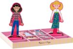 Melissa & Doug Abby and Emma Magnetic Wooden Dress-Up Dolls Play Set (55+ Pieces), Magnetic Dolls, Pretend Play & Preschool Toys for Kids 3+ - Image 4