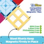 Tile Town Bluey Heeler Family Home 52-Piece Magnetic Tile Playset, Interactive STEM Magnetic Tiles Toys, Includes Bluey & Bingo Figures, Action Tiles - Image 6