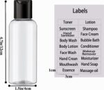 5 Pack 3.4 oz Travel Bottles for Toiletries TSA Approved Leakproof Plastic Empty Travel Size Bottles Containers with Labels - Image 4