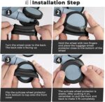 8 Pcs Upgrade Luggage Wheel Covers, Carry On Luggage Suitcases,Wear-Resistant, Anti-Noise, Silicone Wheel Protective Covers for 2-2.4" Spinner Wheel (Black) - Image 5