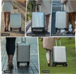 8 Pcs Upgrade Luggage Wheel Covers, Carry On Luggage Suitcases,Wear-Resistant, Anti-Noise, Silicone Wheel Protective Covers for 2-2.4" Spinner Wheel (Black) - Image 8