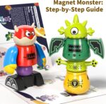 Magnetic Robot Toy for Kids 3-5, 35 PCS STEM Educational Playset with Storage Box, DIY Stacking Monster Robots, Toddler Creative Alien Toys Gift for Boys Girls (Christmas Birthday) - Image 4