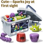 Magnetic Robot Toy for Kids 3-5, 35 PCS STEM Educational Playset with Storage Box, DIY Stacking Monster Robots, Toddler Creative Alien Toys Gift for Boys Girls (Christmas Birthday) - Image 8