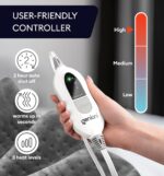 GENIANI XL Electric Heating Pad for Back Pain & Cramps Relief, Electric Throw, Birthday for Women Men Auto Shut Off, Machine Washable, Heat Pad for Neck & Shoulder, 12×24", Tabby Gray - Image 4