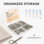 Mr. Pen 300 Pack Safety Pins, Assorted 5 Different Sized, Nickel Plated Steel, Rust Resistant, Small & Large Sizes, Bulk, for Clothes, Crafts, Pinning, Sewing, Art - Image 6