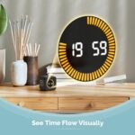 KADAMS Pomodoro Cube Timer Productivity Visual Timer - 5/10/25/50 Min Rotating Countdown, Customize Countup Silent Mode- for Work Study Cook Workout Kitchen Back to School Classroom(Black) - Image 5