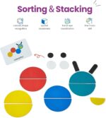 LiKee Open Ended Wooden Shape Puzzles (36 Blocks&60 Cards) for Toddlers 3+ Years Old, Montessori Development Toys Preschool Education Activity Travel Toy Board Games for Kids 4-8 Yrs - Image 3