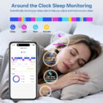 Smart Ring for Women Men, Health Fitness Tracker Ring with Heart Rate/Sleep Tracker/Blood Oxygen/HRV/Stress/Calorie/Steps, IP68 Waterproof for iOS & Android, No APP Fees(Black,12#) - Image 5