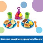 Learning Resources New Sprouts Cookout! Food, Pretend Play Food, Toddler Outdoor Toys, 19 Pieces, Ages 18 mos+ - Image 3